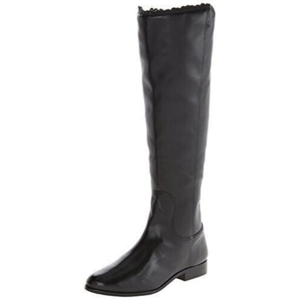 Jack Rogers Lisbeth Women Black Knee Leather Boots WIDE CALF US 11 EU 41.5 - Picture 11 of 11